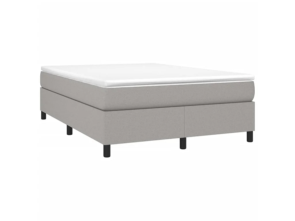 Cama 140x200 cm tecido cinza-claro PT814321
