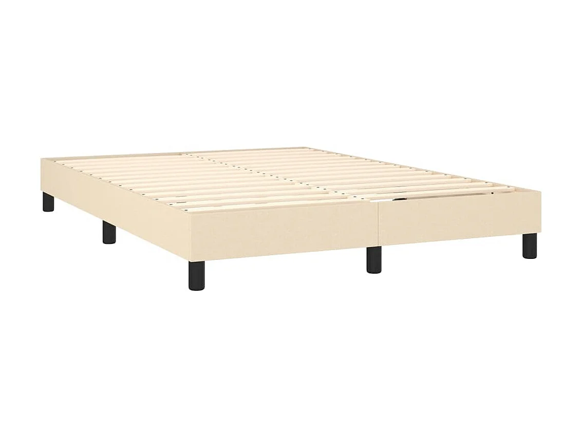 Cama com molas 140x200 cm tecido cor crème PT866416