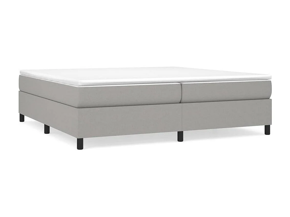 Cama 200x200 cm tecido cinzento-claro PT613382
