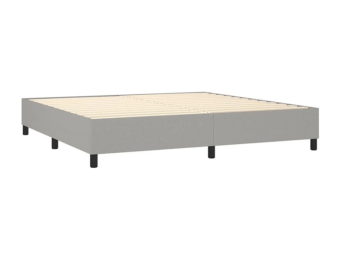 Cama 200x200 cm tecido cinzento-claro PT613382