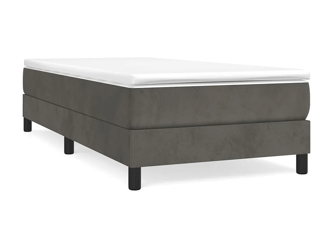 Cama 100x200 cm veludo cinzento-escuro PT807830