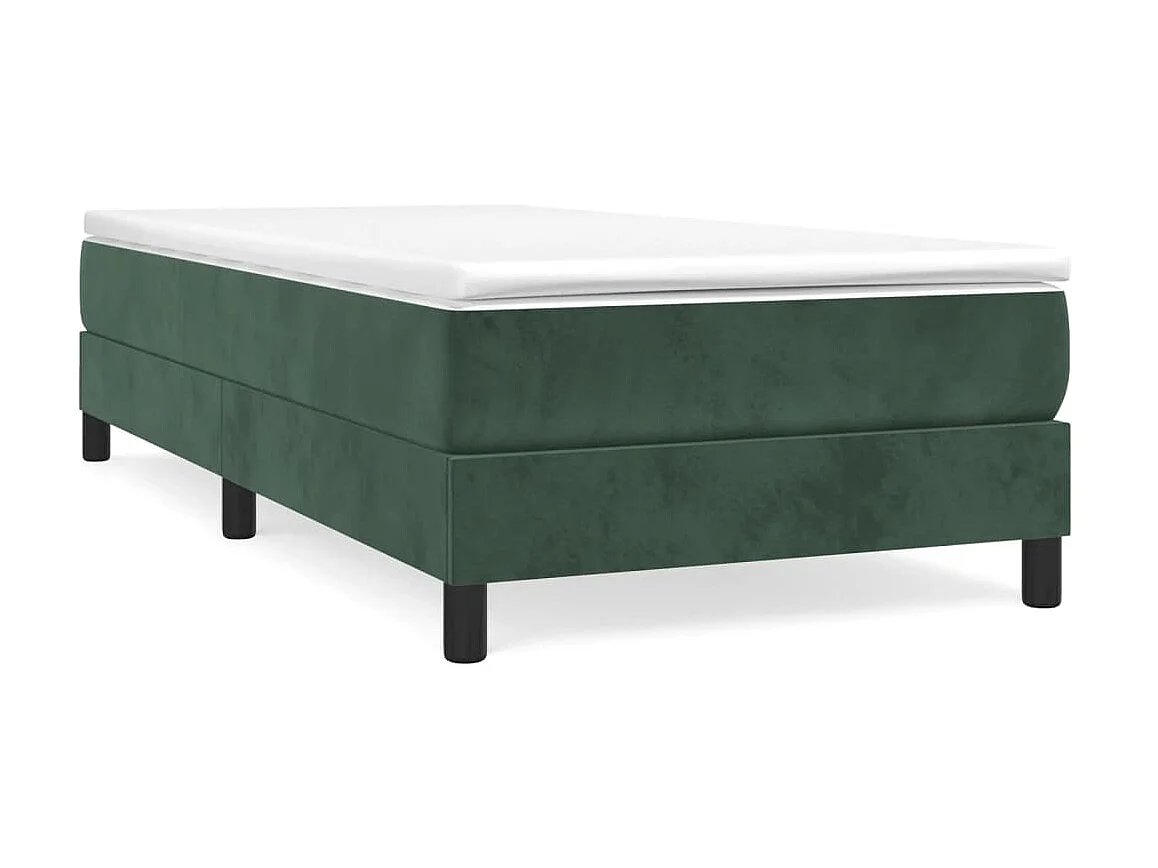 Somier de láminas- 90x200 cm de terciopelo verde ES92438