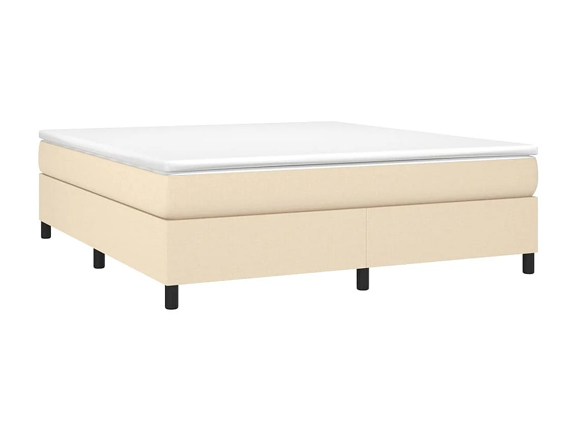 Sommier cadre à lattes de lit Crème 160x200 cm Tissu WEW79298
