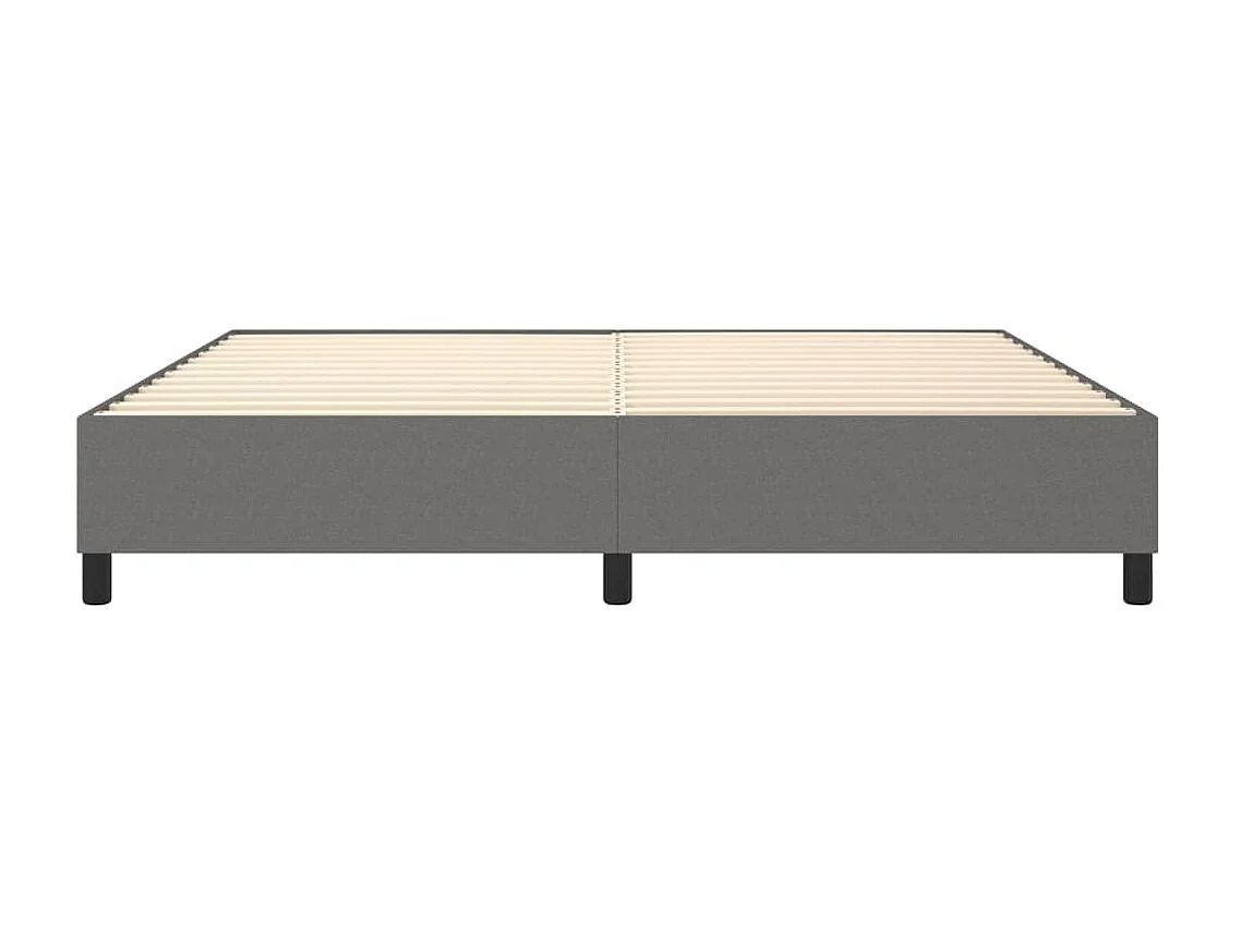 Cama com molas 200x200 cm tecido cinzento-escuro PT588433