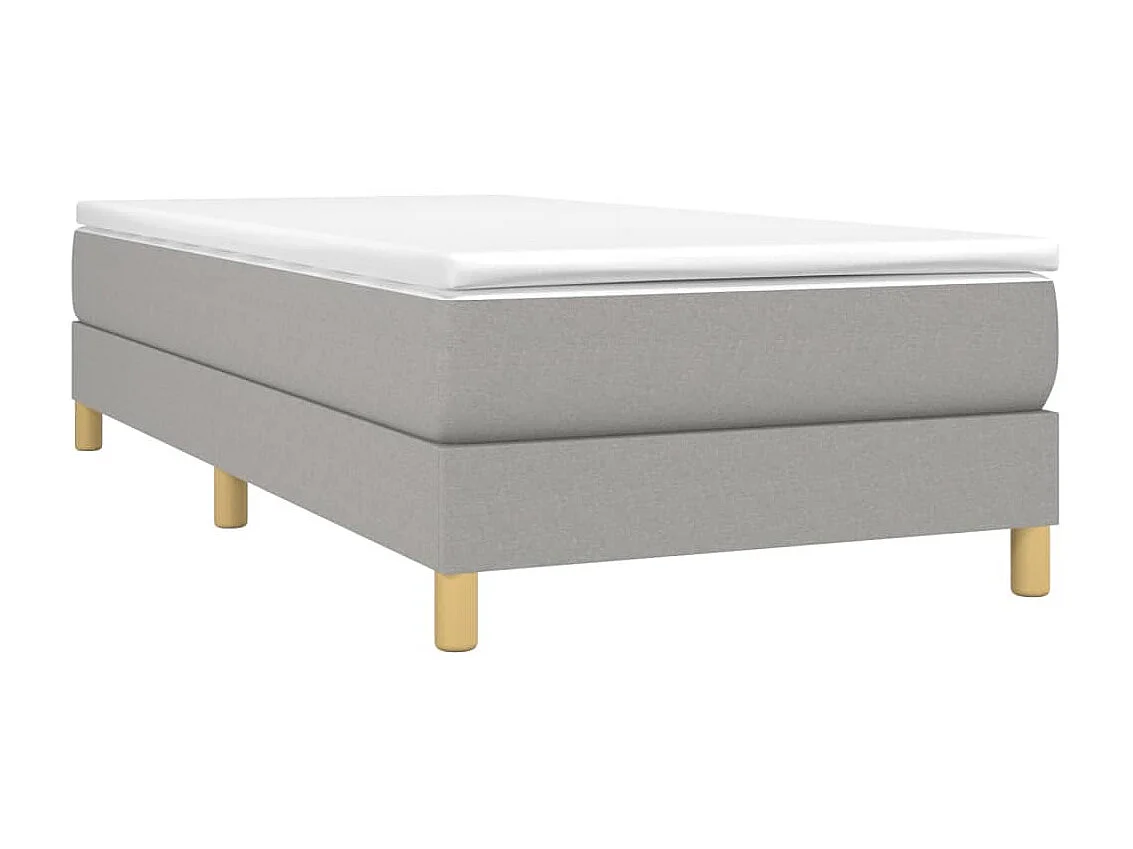 Cama 90x200 cm tecido cinza-claro PT833095