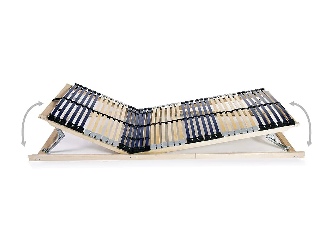 Sommiers cadre à lattes 2 pcs avec 42 lattes 7 zones 80x200 cm  WDW18794