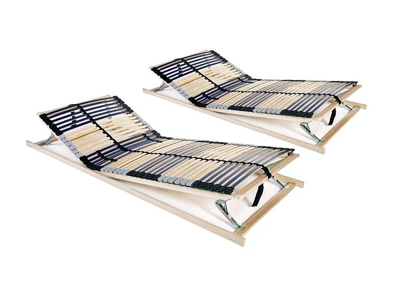 Sommiers cadre à lattes 2 pcs avec 42 lattes 7 zones 80x200 cm  WDW18794