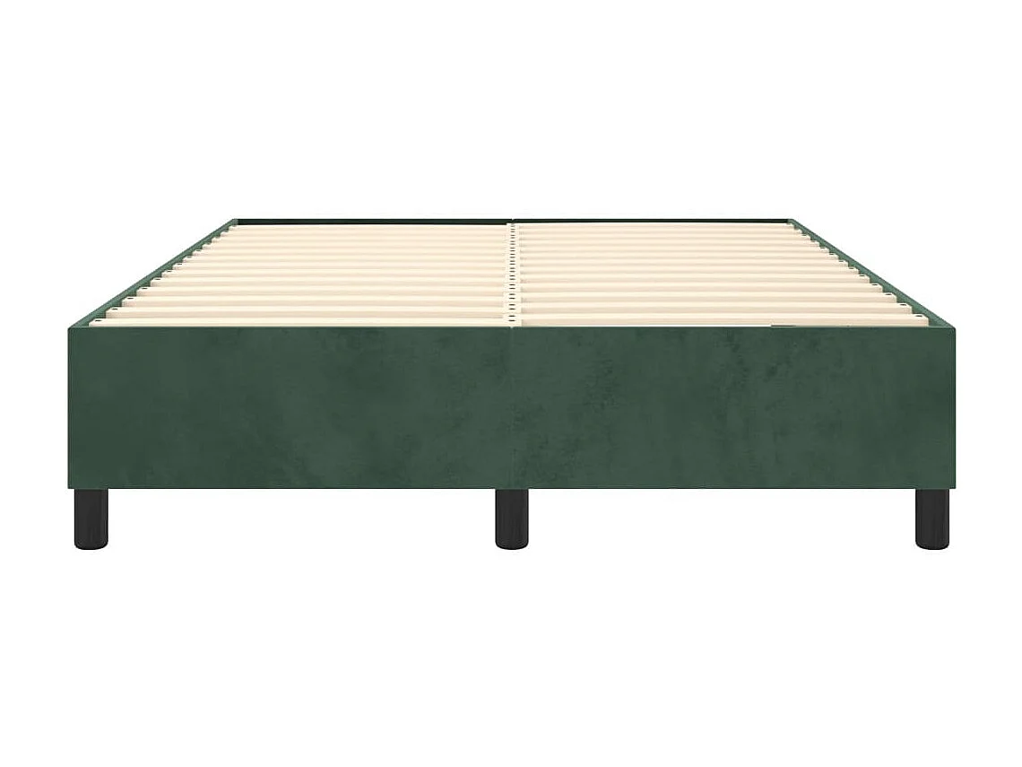 Cama com molas 140x200 cm veludo verde-escuro PT947269