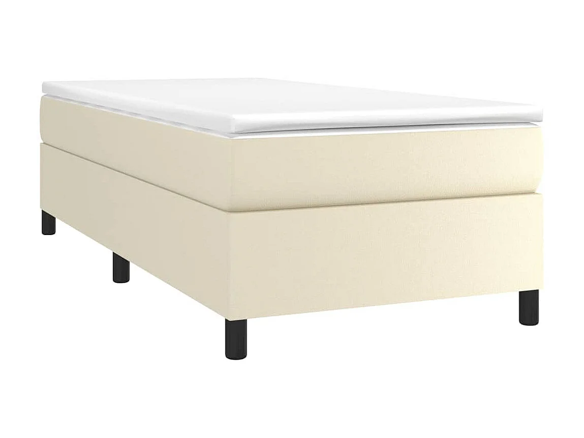 Somier de láminas- 90x190 cm cuero sintético color crema ES66484