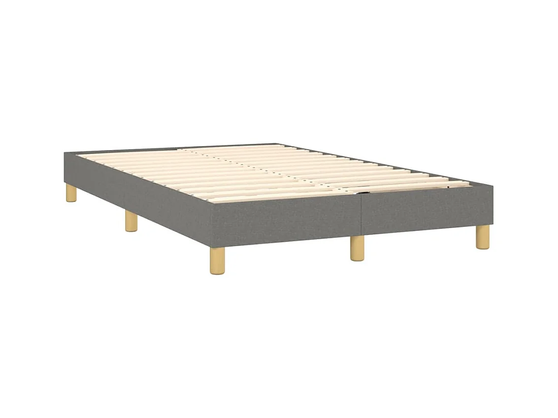 Cama 120x200 cm tecido cinzento-escuro PT838514