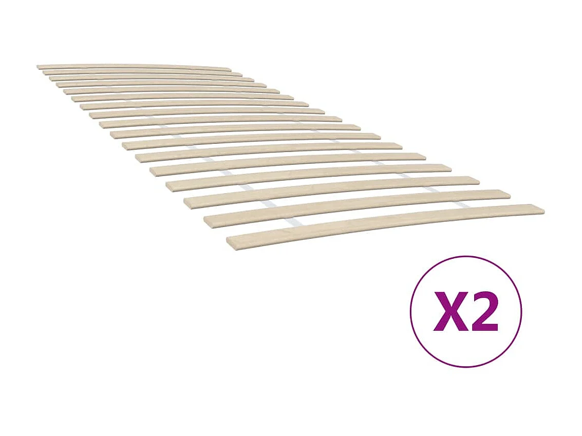 Lattenbodems 2 st met 34 latten 100x200 cm NL951638