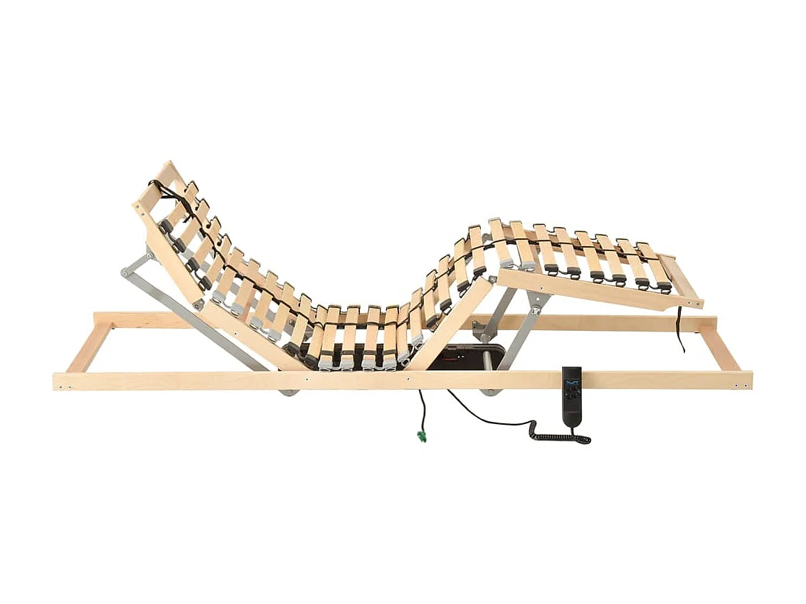 Sommier cadre à lattes électrique avec 28 lattes 7 zones 70x200 cm WDW28845