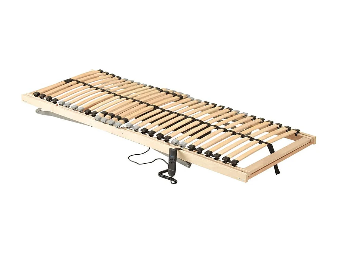 Sommier cadre à lattes électrique avec 28 lattes 7 zones 70x200 cm WDW28845