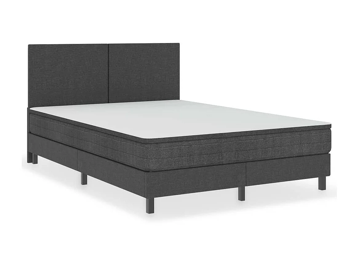 Somier de láminas- 180x200 cm Box Spring tela gris ES13173