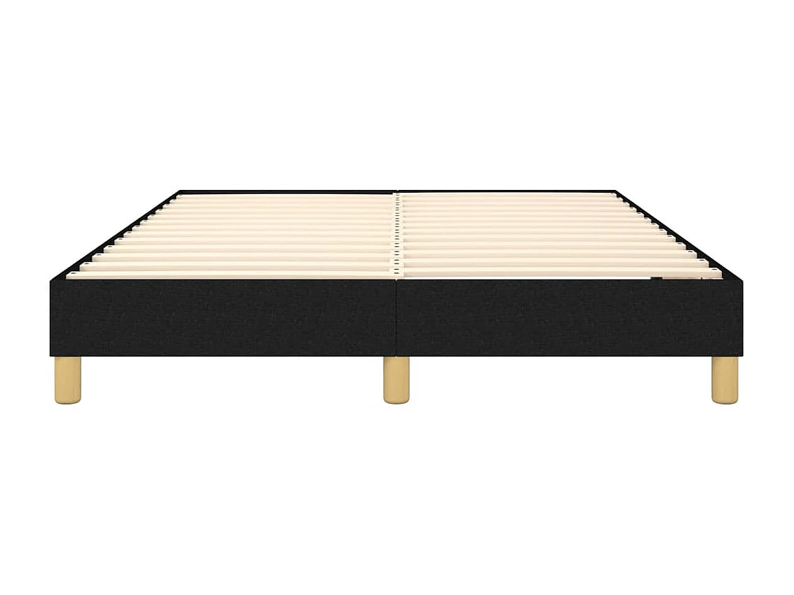 Cama 140x190 cm tecido preto PT442401