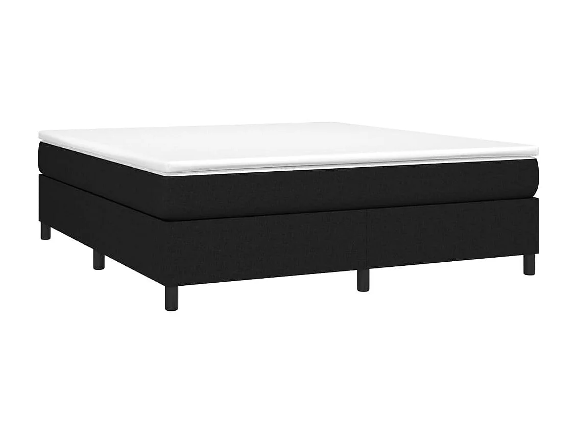 Sommier cadre à lattes de lit Noir 180x200 cm Tissu WEW50977