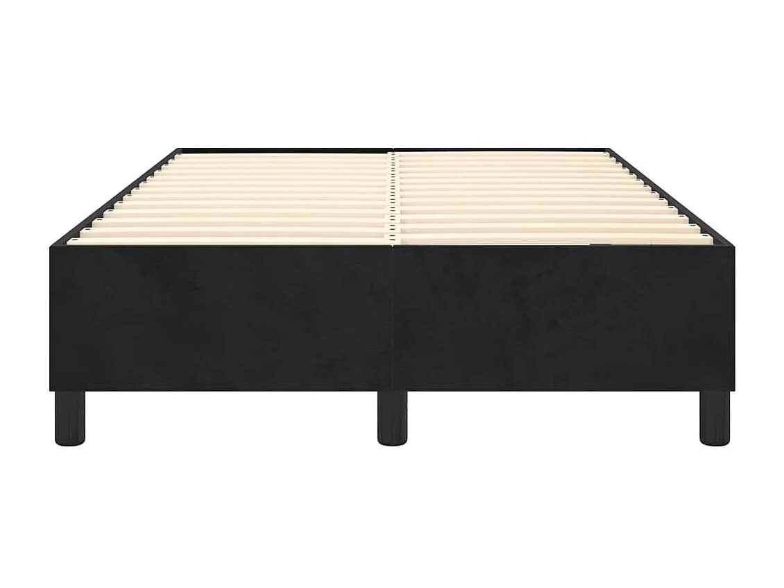 Cama com molas 120x200 cm veludo preto PT601887