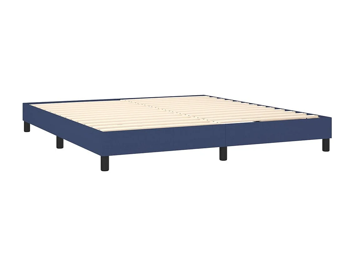 Cama 160x200 cm tecido azul PT504884