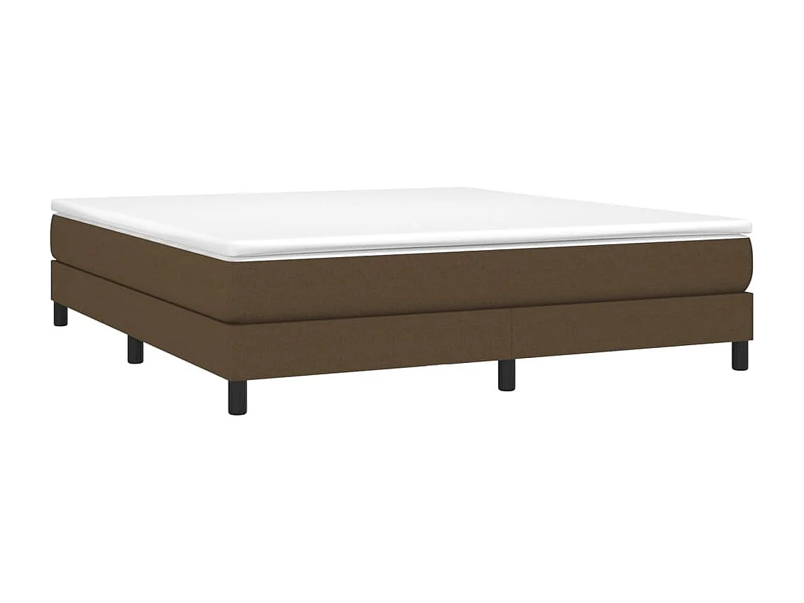 Cama 180x200 cm tecido castanho-escuro PT893032