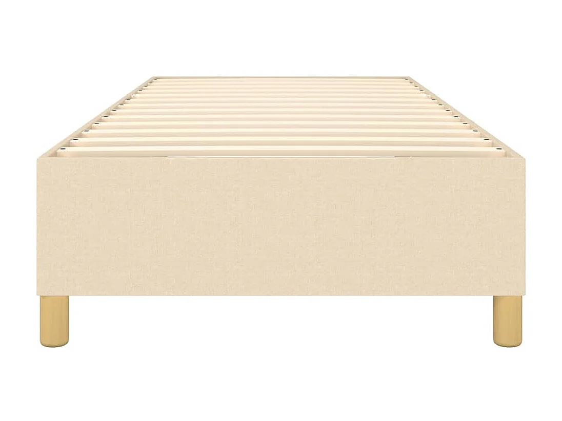 Sommier cadre à lattes de lit Crème 90x190 cm Tissu UOP87005
