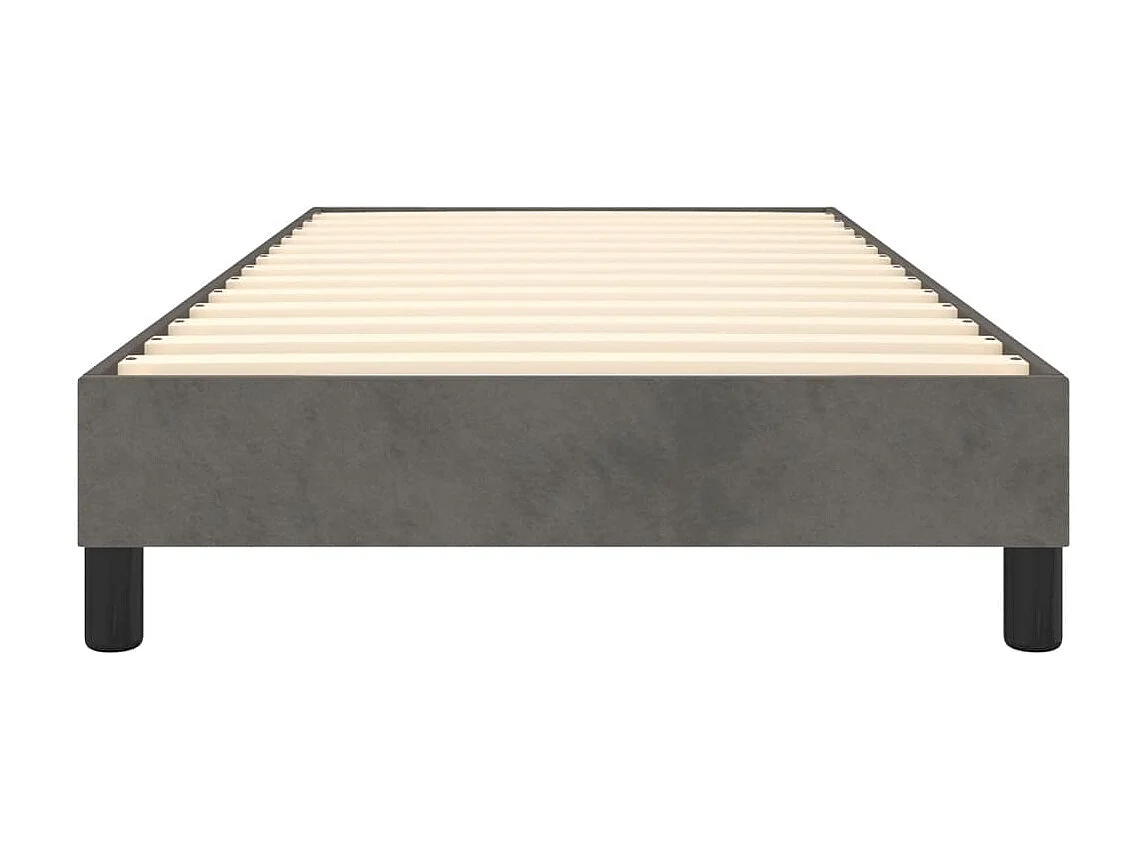 Cama 90x190 cm veludo cinzento-escuro PT405193