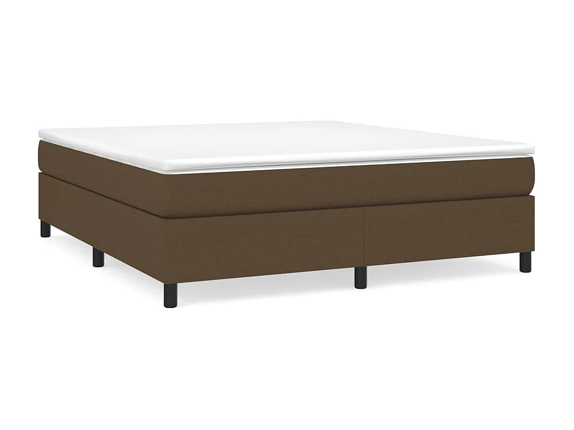 Sommier cadre à lattes de lit Marron foncé 160x200 cm Tissu WEW74180