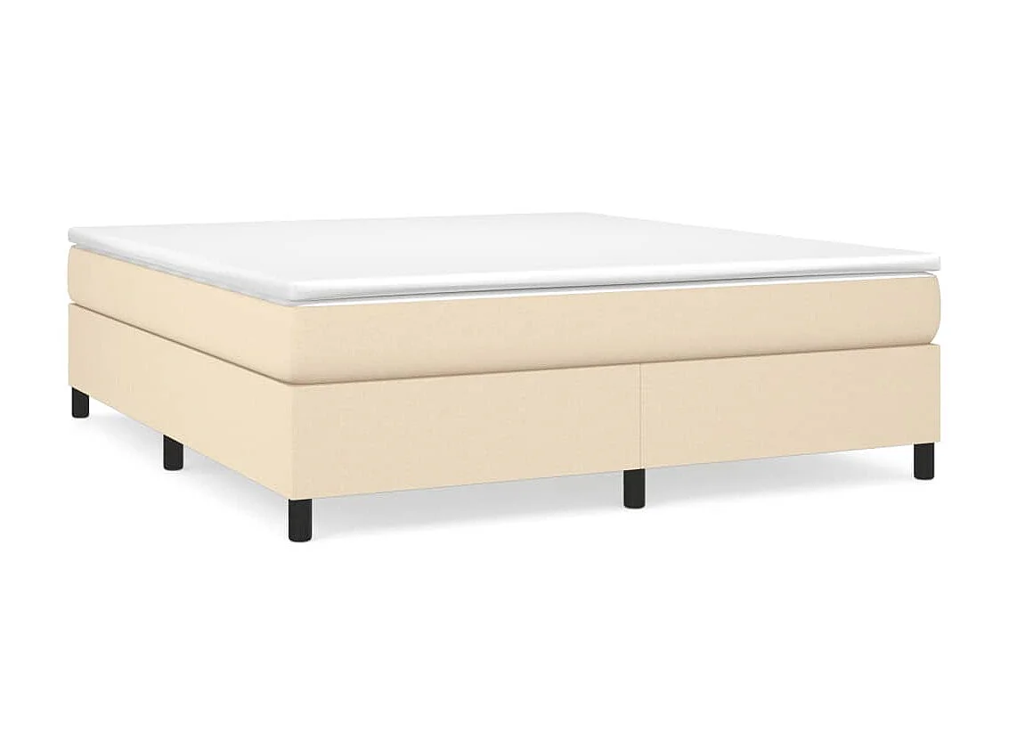 Sommier cadre à lattes de lit Crème 180x200 cm Tissu PDG84773