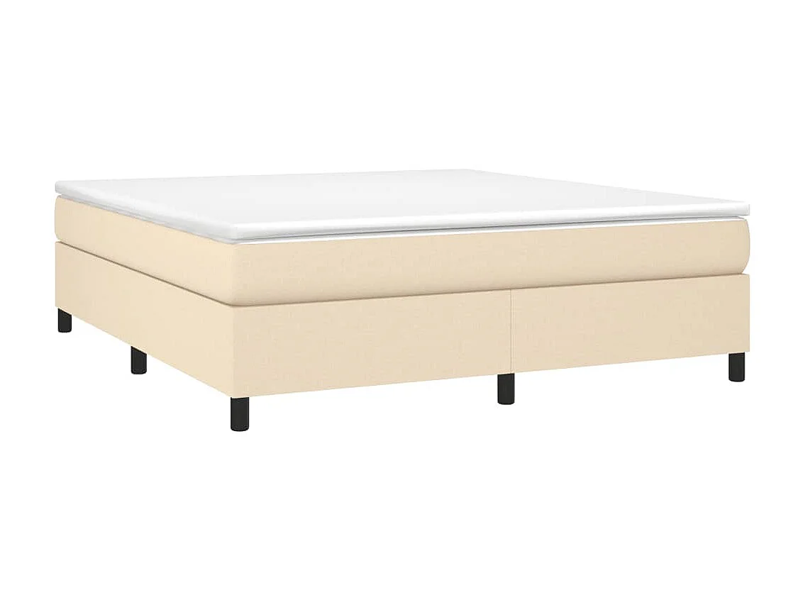 Sommier cadre à lattes de lit Crème 180x200 cm Tissu PDG84773