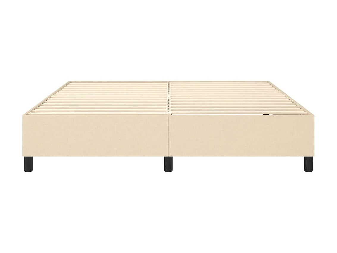 Sommier cadre à lattes de lit Crème 180x200 cm Tissu PDG84773