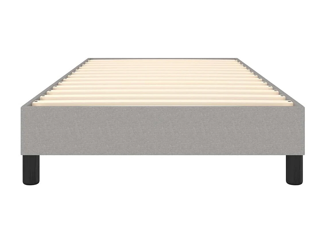Cama com molas 90x190 cm tecido cinza-claro PT403286