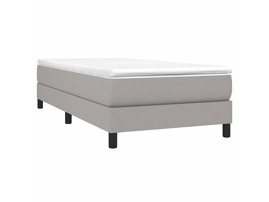 Sommier cadre à lattes de lit Gris clair 100x200 cm Tissu UOP52962