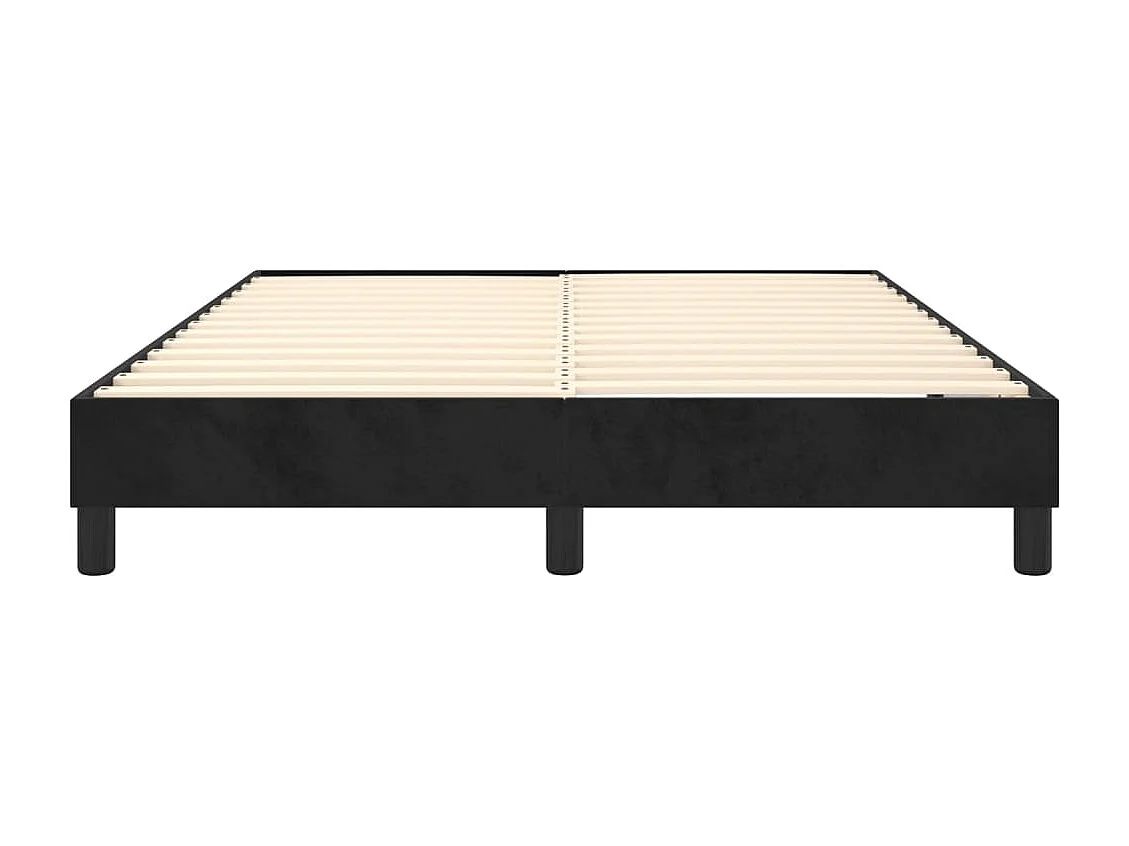 Cama 140x200 cm veludo preto PT844525