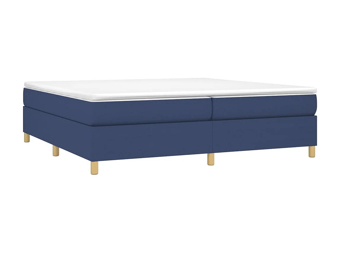 Cama com molas 200x200 cm tecido azul PT735789
