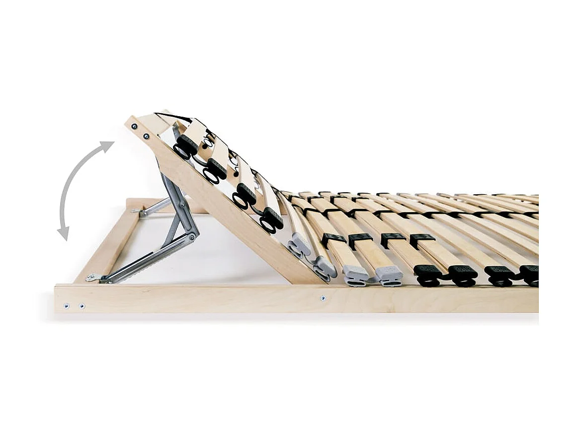 Sommiers cadre à lattes 2 pcs avec 28 lattes 7 zones 80x200 cm PDG94304