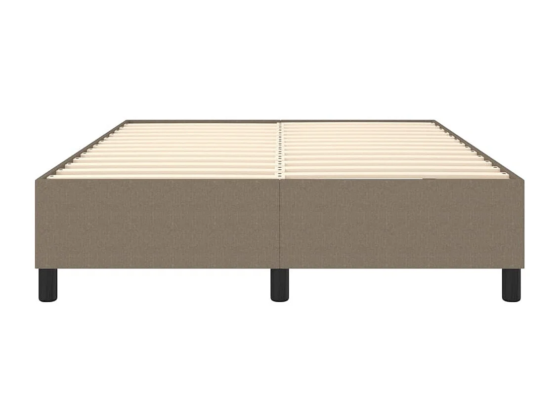 Cama com molas 140x190 cm tecido cinza-acastanhado PT161176