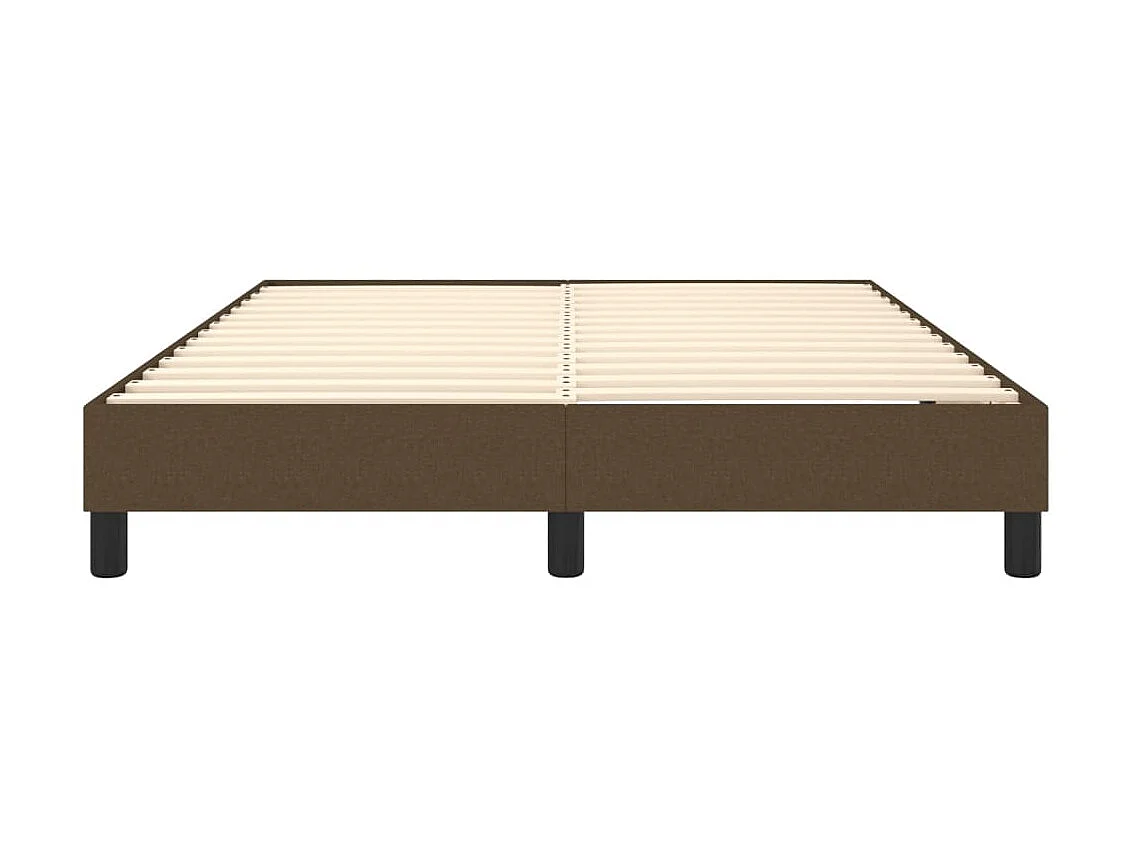 Sommier cadre à lattes de lit Marron foncé 140x190 cm Tissu WEW79030