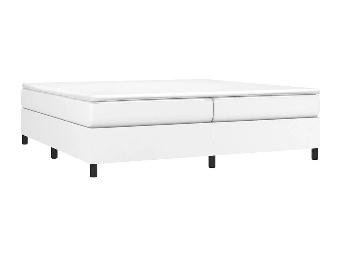 Cama 200x200 cm couro artificial branco PT304629