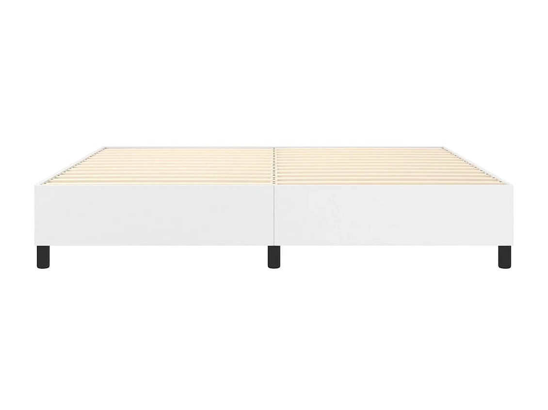 Cama 200x200 cm couro artificial branco PT304629