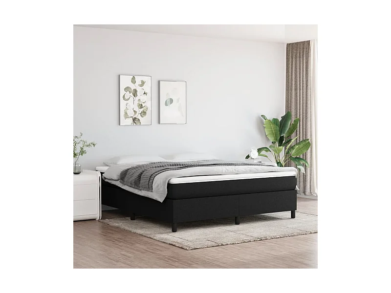 Somier de láminas- 160x200 cm de tela gris claro ES50785