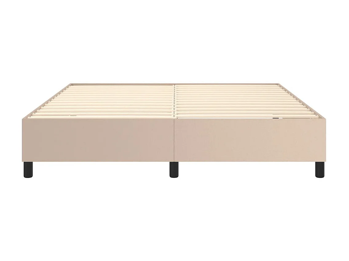 Cama 160x200 cm couro artificial cappuccino PT495383