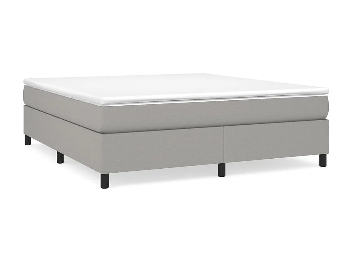 Sommier cadre à lattes de lit Gris clair 160x200 cm Tissu WEW27161