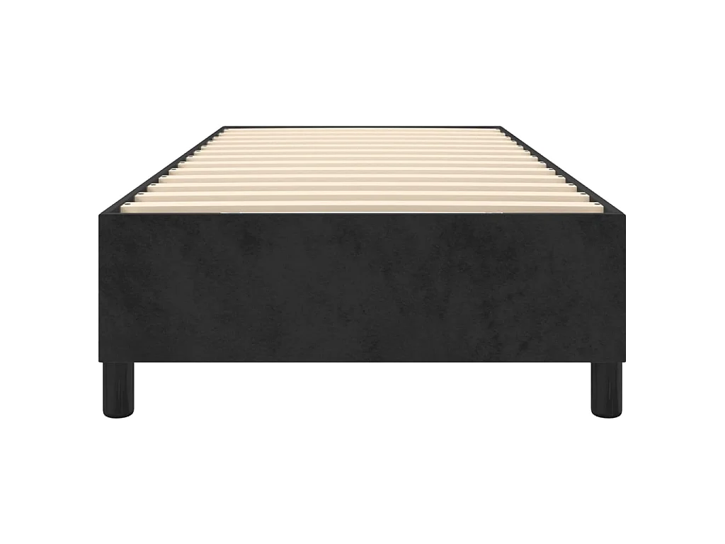 Somier de láminas- 90x190 cm de terciopelo negro ES97652