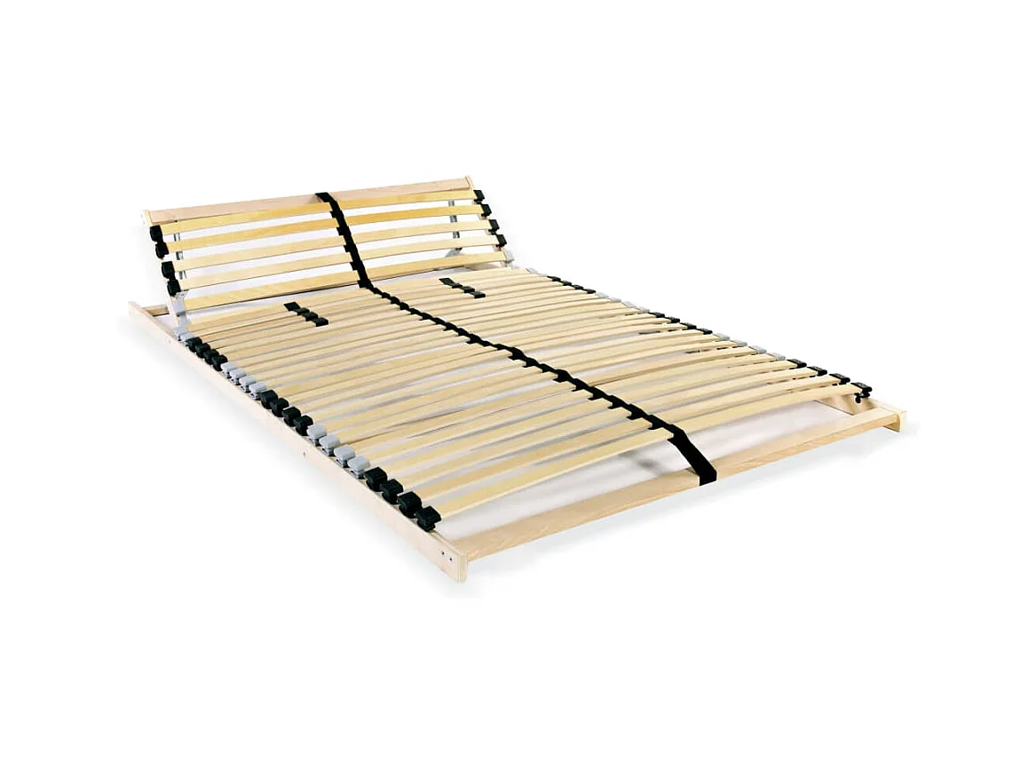 Sommier cadre à lattes avec 28 lattes 7 zones 140 x 200 cm WEW51677