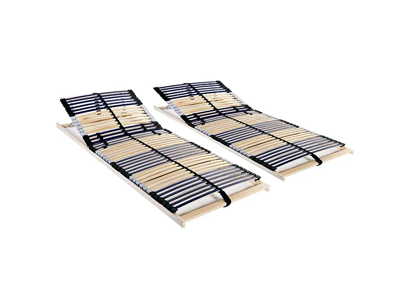 Somieres de láminas con 42 listones 7 zonas 2 uds 80x200 cm ES838081