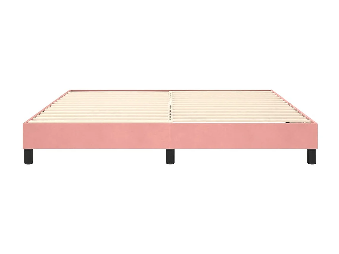 Cama 180x200 cm veludo rosa PT371050