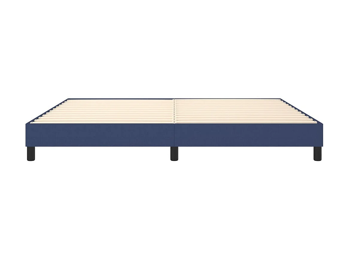 Sommier cadre à lattes de lit Bleu 200x200 cm Tissu WEW95524