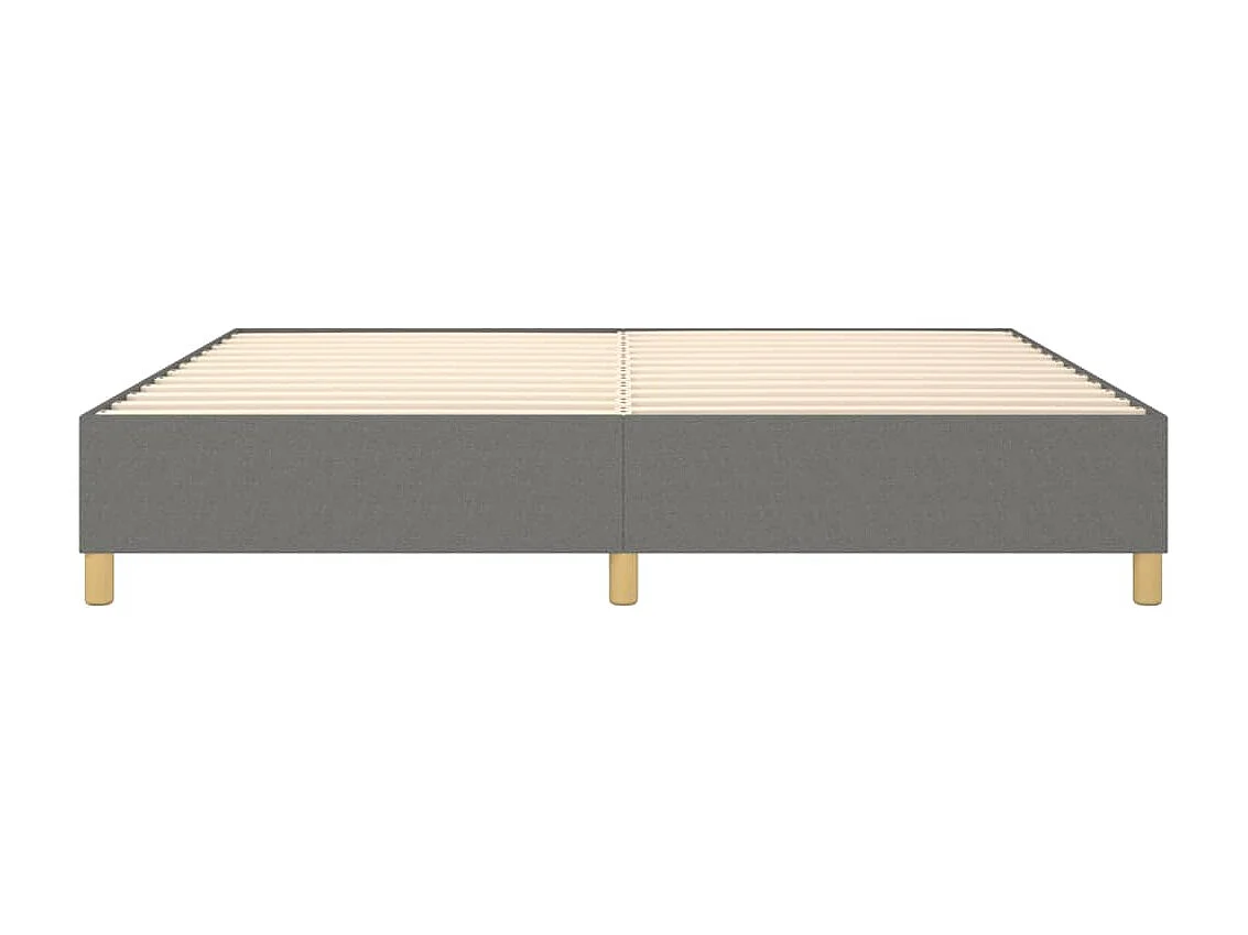 Cama 140x200 cm tecido cinzento-escuro PT511244