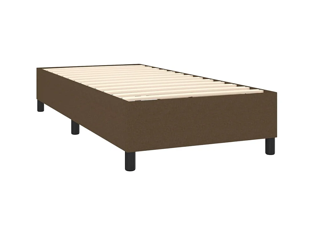Sommier cadre à lattes de lit Marron foncé 90x200 cm Tissu UOP40930