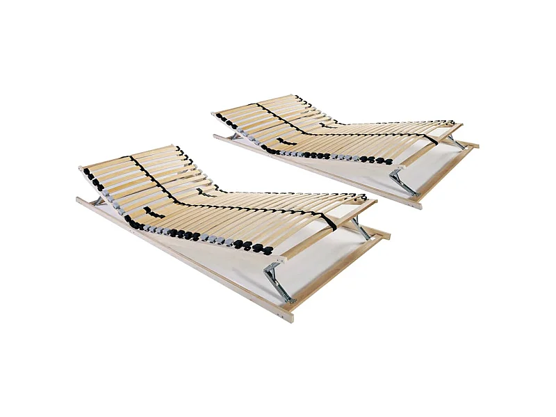 Lattenbodems 2 st met 28 latten 7 zones 90x200 cm NL604853