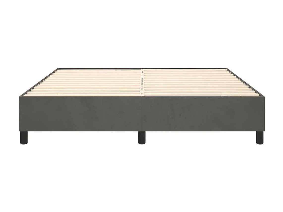 Cama com molas 180x200 cm veludo cinzento-escuro PT922430